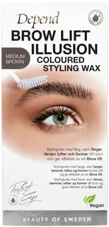 Depend Perfect Eye Brow Lift Illusion Coloured Styling Wax Medium Brown 5g nr 4974