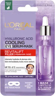 L'Oréal Paris Revitalift Filler Hyaluronic Acid Cooling Eye Serum-Mask viilentävä geelinaamio silmänympärysalueelle 11 g