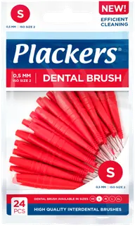Plackers Dental Brush Hammasväliharja S 0,5mm 24kpl