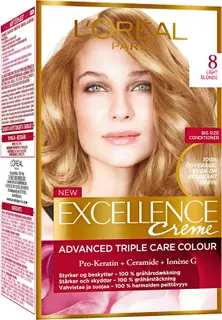 L'Oréal Paris Excellence Creme 8 Natural Light Blonde Keskivaalea kestoväri 1kpl