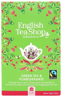 English Tea Shop luomu vihreä tee granaattiomena 20pss 40g