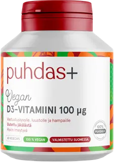 Puhdas+ Kasviperäinen D3-vitamiini 100 μg 60 kaps