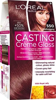 L'Oréal Paris Casting Crème Gloss 550 Mahogany Mahonginruskea kevytväri 1kpl