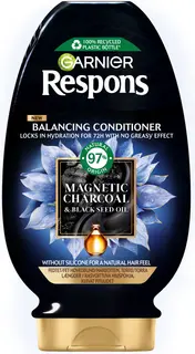 Garnier Respons Magnetic Charcoal hoitoaine rasvaiselle tyvelle ja kuiville pituuksille 400 ml
