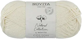 Novita Lanka Cotton Feel 50 g luonnonvalkoinen 010