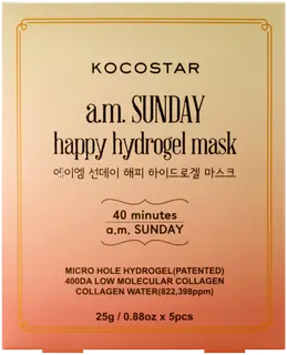 KOCOSTAR a.m. SUNDAY Happy Hydrogel Mask kangasnaamio 5kpl