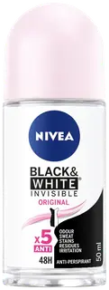 NIVEA 50ml Black & White Invisible Original Deo Roll-on -antiperspirantti