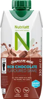 Nutrilett Rich Chocolate flavoured shake vähälaktoosinen suklaanmakuinen juoma - ateriankorvike painonhallintaan 330 ml
