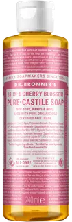 Dr Bronner's 18 in 1 kastilian nestesaippua kirsikankukka 240 ml
