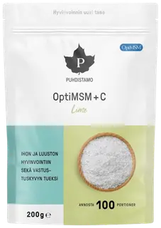 Puhdistamo OptiMSM+C -jauhe Lime 200 g