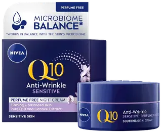 NIVEA 50ml Q10 POWER Anti-Wrinkle + Soothing Night Cream -yövoide