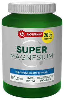 Bioteekin Super Magnesium bonus pack kostillskott 120 tabl