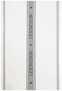 Lexington Icons Star jacquard keittiöpyyhe 50x70cm  musta/valkoinen