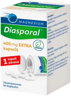Diasporal magnesium kapseli 400mg Extra ravintolisä 41g/50kaps