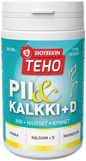 Bioteekki Teho Pii & Kalkki + D ravintolisä 300 tabl.