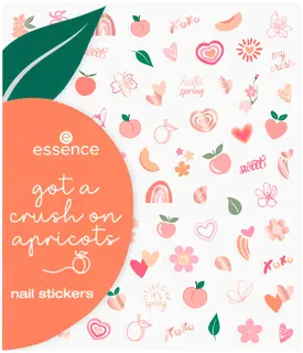 essence got a crush on apricots nail stickers