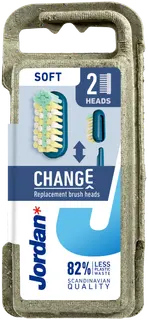 Jordan Change Soft Replacement brush heads harjaspää täyttöpakkaus 2kpl