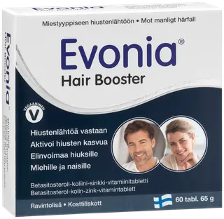 Evonia Hair Booster betasitosteroli-koliini-sinkki-vitamiinitabletti 60 tabl