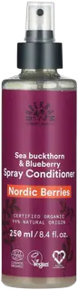 Urtekram luomu Nordic Berries hiuksiin jätettävä spray hoitoaine 250ml