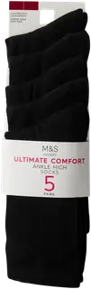 M&S Ultra Comfort 5-pack nilkkasukat