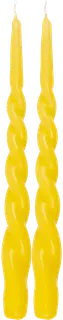 Pentik Kierre kruunukynttilä 28 cm 2 kpl/pkt, keltainen