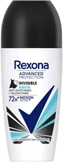 Rexona Advanced Protection Invisible Aqua Antiperspirantti Deodorantti Roll-on Ei tahraa vaatteita 50 ml