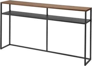 Yamazaki Tower konsolipöytä 126x65cm musta hyllyllä