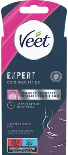 Veet Expert Cold Wax Strips face normal skin 16pcs