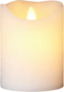 Sirius Sara eläväliekkinen led-kynttilä 7,5x10cm valkoinen