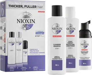 NIOXIN 6 Trial Kit hoitopakkaus käsitellyille, selvästi ohentuneille hiuksille