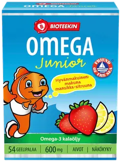 Bioteekki Omega Family Omega-3 rasvahappovalmiste 54 geelipalaa