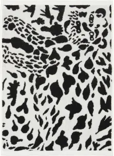Iittala Oiva Toikka kokoelma Gepardi kylpypyyhe 70x140cm musta/valkoinen