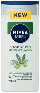 NIVEA MEN 250ml Sensitive Pro Ultra Calming Hemp Shower Gel -suihkugeeli