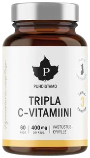 Puhdistamo Tripla C-vitamiini 400 mg 60 kapselia