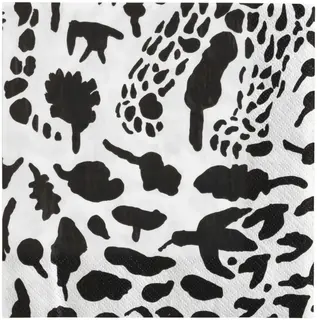 Iittala Oiva Toikka kokoelma Gepardi paperiservetti 33x33cm musta/valkoinen