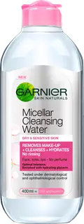 Garnier Skin Active Micellar puhdistusvesi kuivalle ja herkälle iholle 400ml