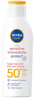 NIVEA SUN 200ml Sensitive Immediate Protect Sun-Allergy Lotion SK50+ -aurinkosuojavoide