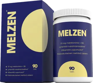 MELZEN melatoniini 1,9 mg + B6 pitkävaikutteinen 90 tabl. (13,5 g)