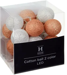 House Cotton ball valosarja, 2-värinen