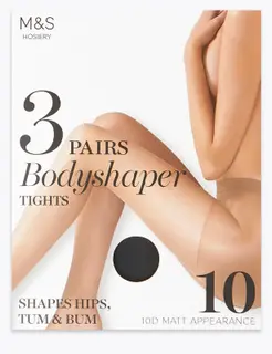M&S bodyshaper 10 DEN sukkahousut 3-pack
