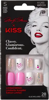 Kiss Marilyn Monroe x Kiss nails kynsisetti, Pin-up Pink 28kpl