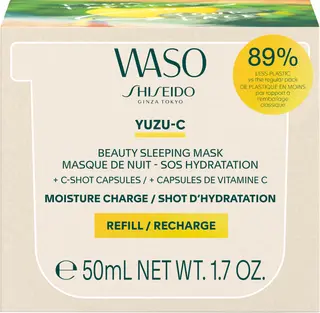 Shiseido WASO Yuzu-C Beauty Sleeping Mask Refill kasvonaamion täyttöpakkaus 50 ml