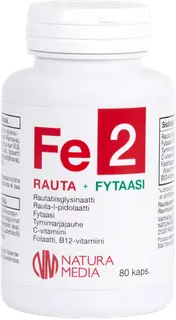 Natura Media Fe2 rauta+fytaasi 80 kaps.
