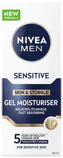 NIVEA MEN 50ml Sensitive Skin & Stubble Gel Moisturiser -geelivoide