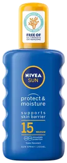 NIVEA SUN 200ml SK15 Protect & Moisture Sun Spray -aurinkosuojasuihke