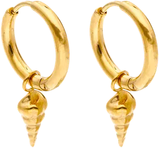 Edblad Tropic hoops spiral shell gold korvarenkaat