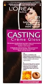 L'Oréal Paris Casting Crème Gloss 323 Dark Chocolate Tummanruskea Helmiäinen kevytväri 1kpl