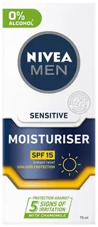 NIVEA MEN 75ml Sensitive Moisturiser SK15 -kasvovoide