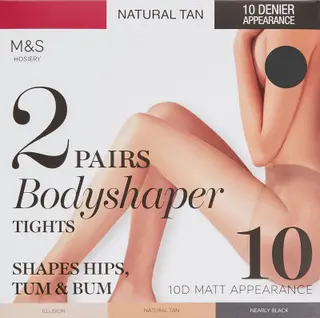 M&S Bodyshaper 10 DEN sukkahousut matta, 2-pack