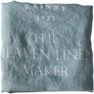 Käinby1925 Heaven Linen tyynyliina 50x60cm logolla meren turkoosi